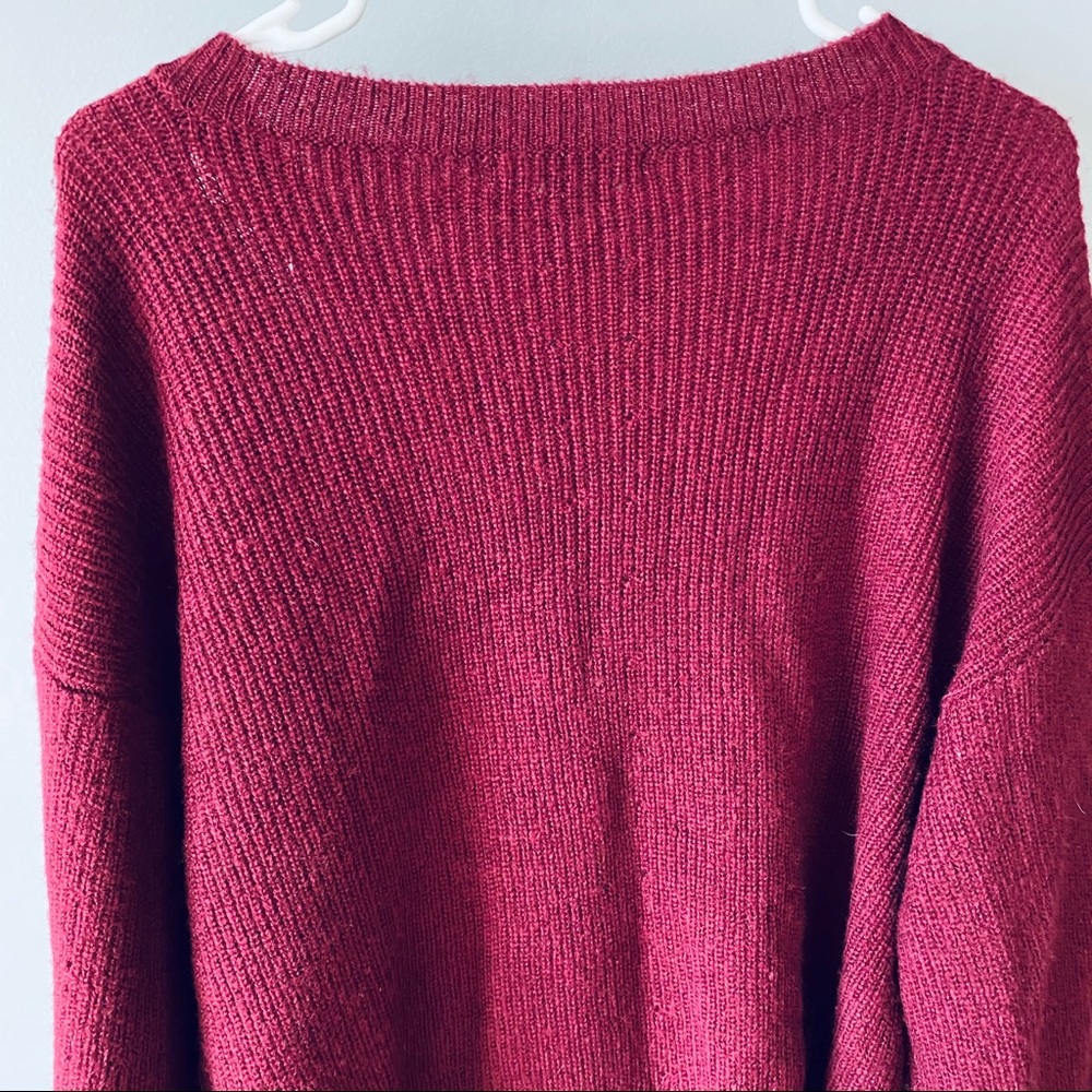 Blushing Heart maroon sweater - Picture 7 of 7